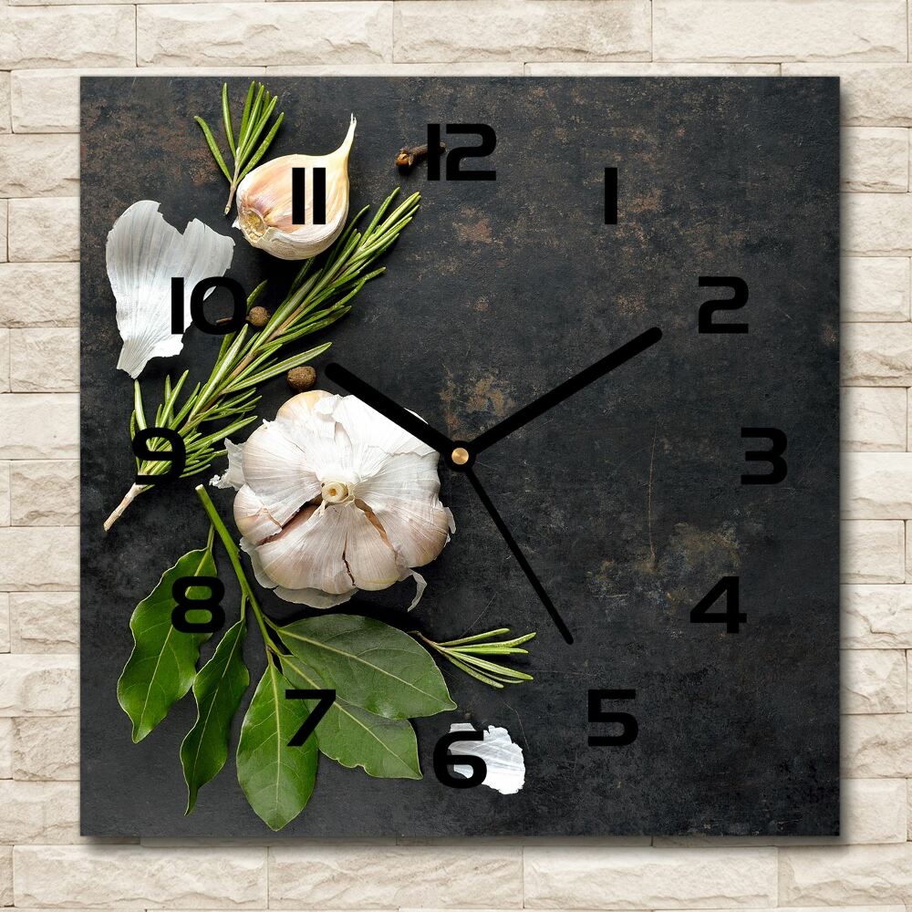 Square wall clock Garlic