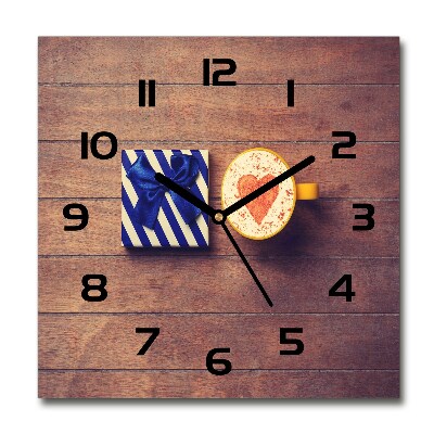 Square wall clock Coffee and gift