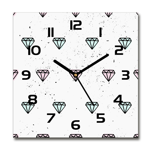 Square kitchen clock Diamonds