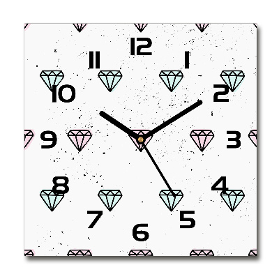 Square kitchen clock Diamonds