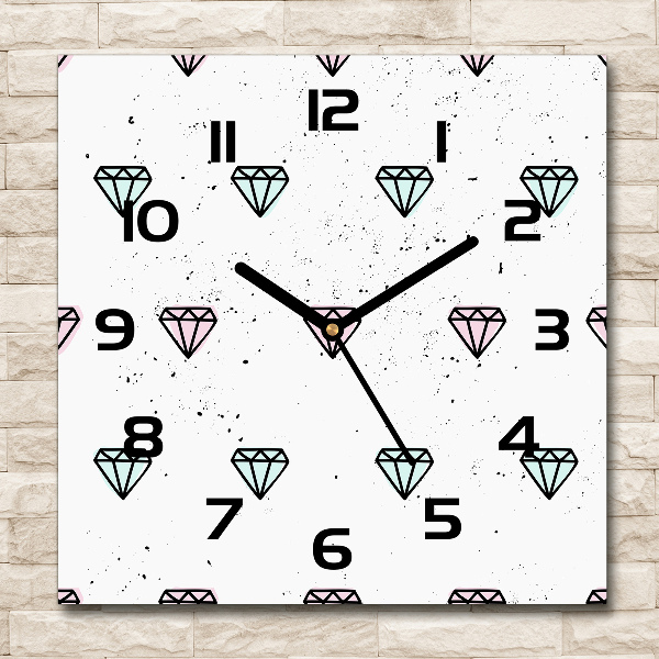 Square kitchen clock Diamonds