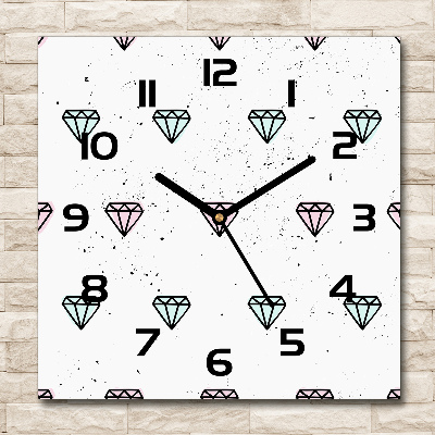 Square kitchen clock Diamonds