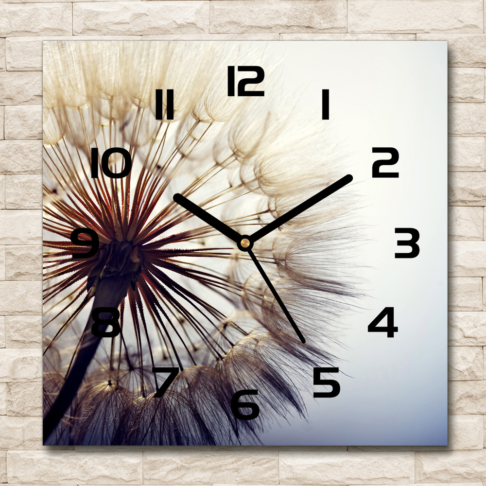 Square wall clock Dandelion