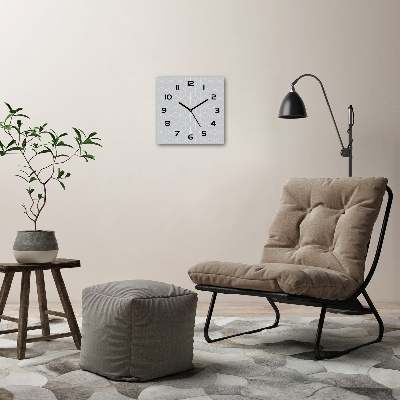 Square glass wall clock Geometric background