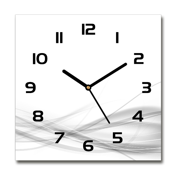 Square wall clock Wave abstraction