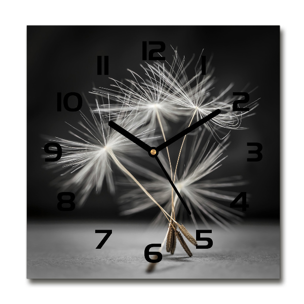 Square wall clock Dandelion seeds