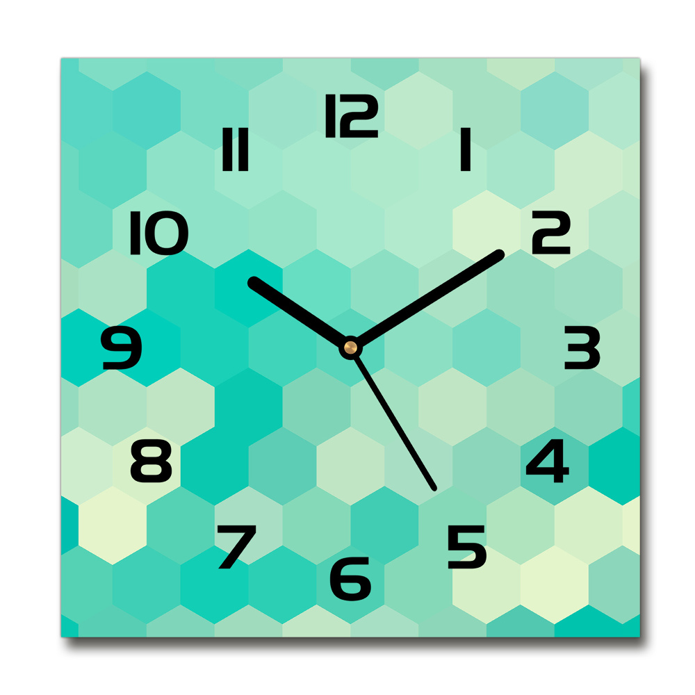 Square wall clock Geometric background