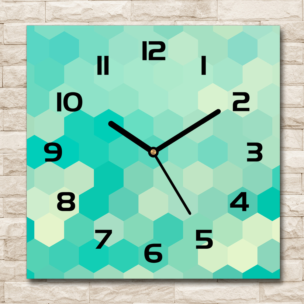 Square wall clock Geometric background