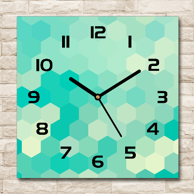 Square wall clock Geometric background