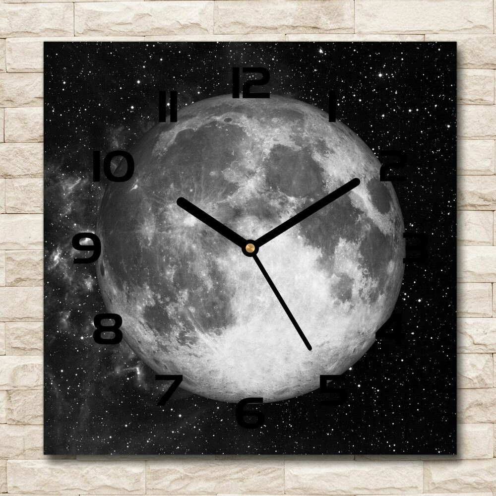 Square kitchen clock Moon