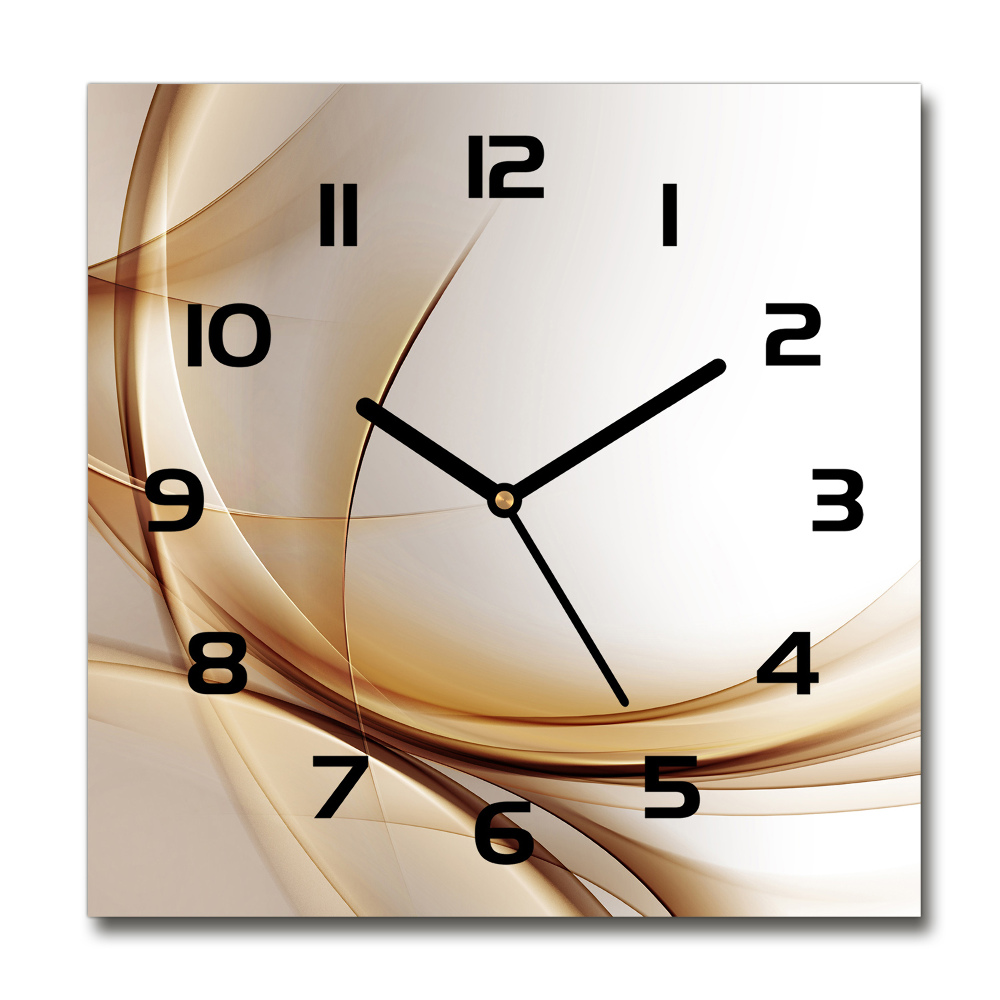 Square kitchen clock Wave abstraction