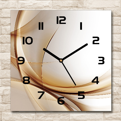 Square kitchen clock Wave abstraction