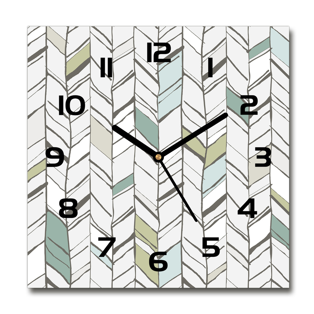 Square wall clock Flankeet pattern