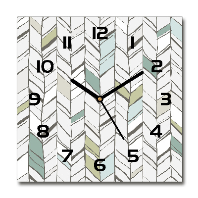 Square wall clock Flankeet pattern