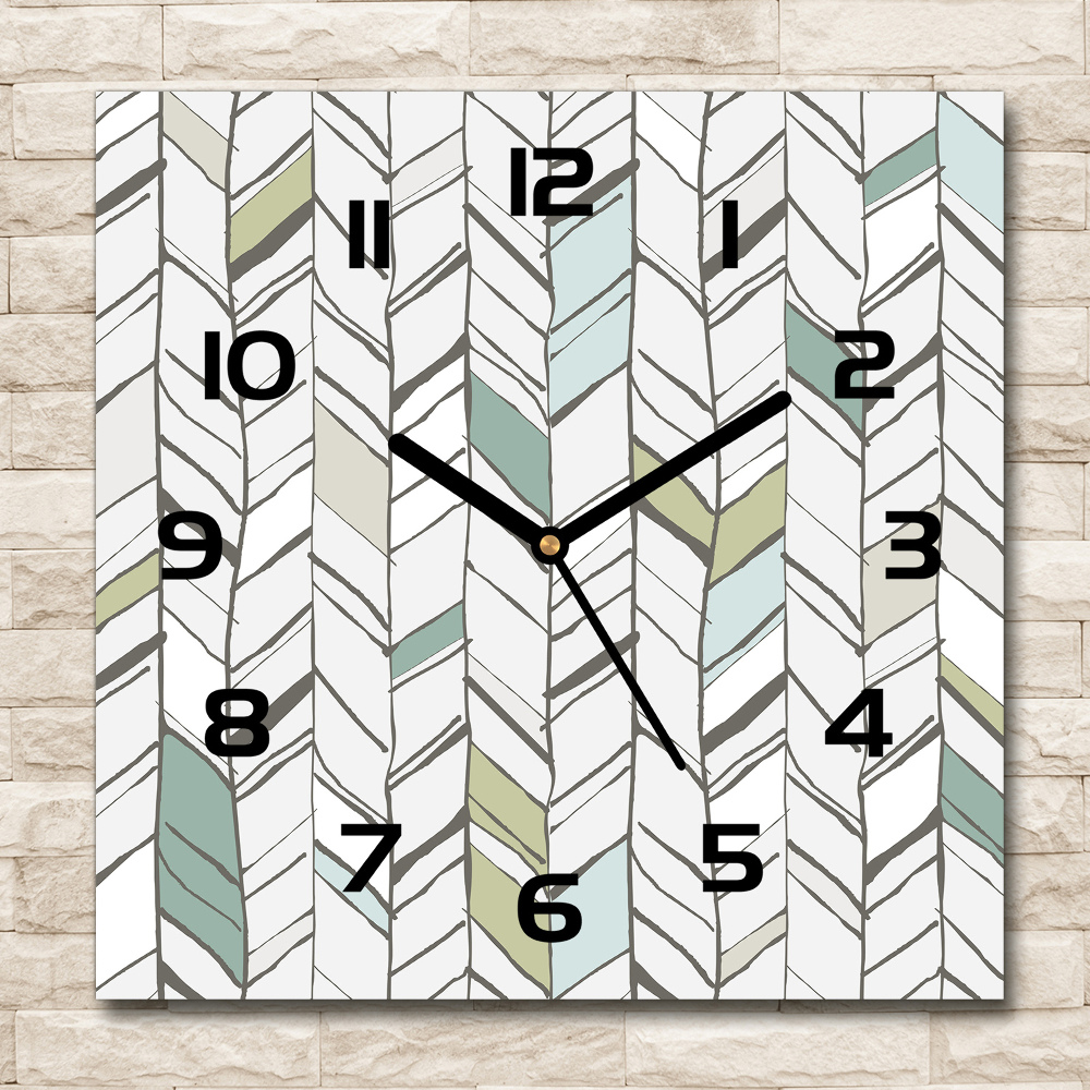 Square wall clock Flankeet pattern