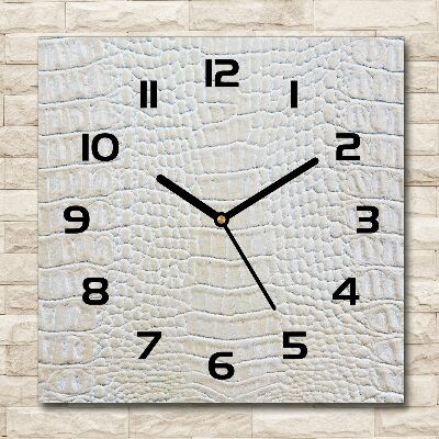 Square wall clock Crocodile skin