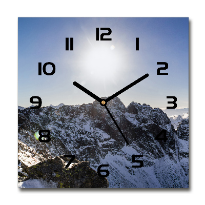 Square wall clock Winter in the Tatra Mountains