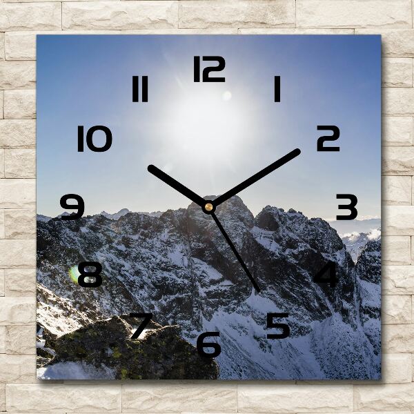 Square wall clock Winter in the Tatra Mountains