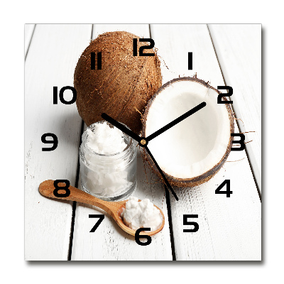 Square kitchen clock Coconut oil