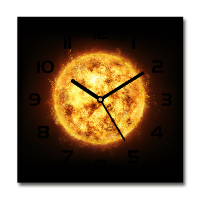 Square wall clock Sun