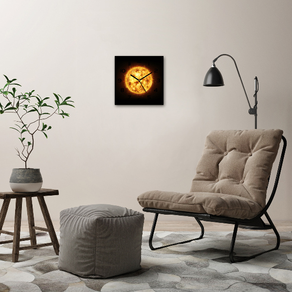 Square wall clock Sun