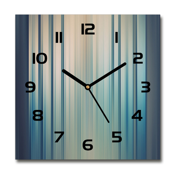 Square wall clock Blue stripes