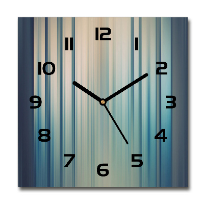 Square wall clock Blue stripes