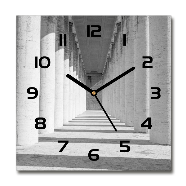 Square glass wall clock Corridor