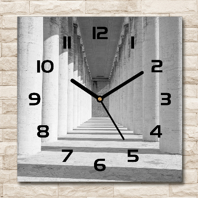 Square glass wall clock Corridor