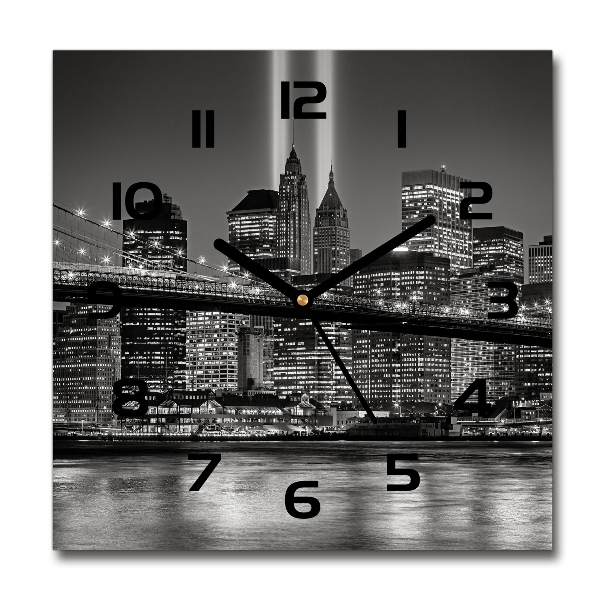 Square wall clock Manhattan New York