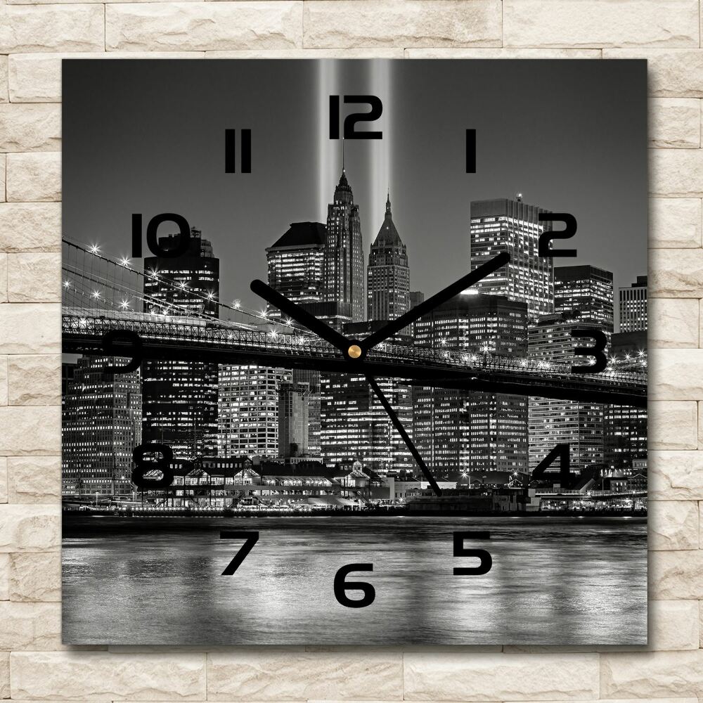 Square wall clock Manhattan New York