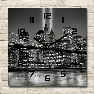 Square wall clock Manhattan New York