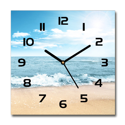 Square wall clock Beach