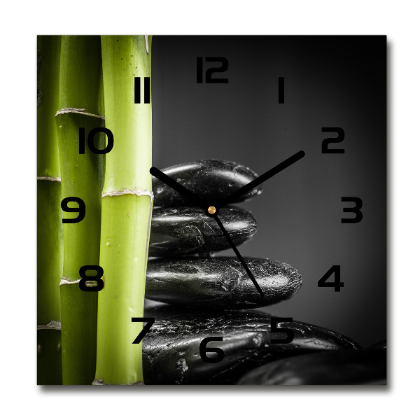 Square wall clock Bamboo