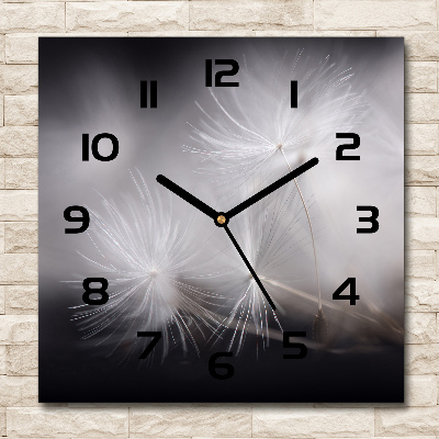 Square wall clock Dandelion seeds