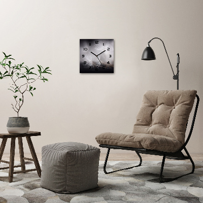 Square wall clock Dandelion seeds