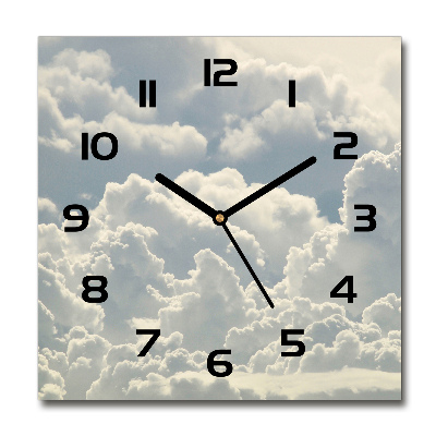 Square wall clock Clouds