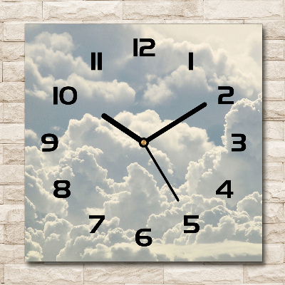 Square wall clock Clouds