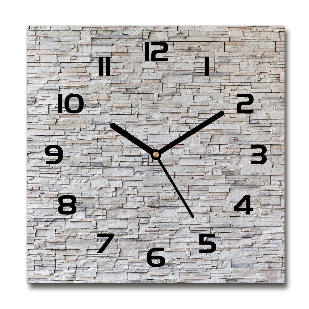 Square wall clock Stone wall