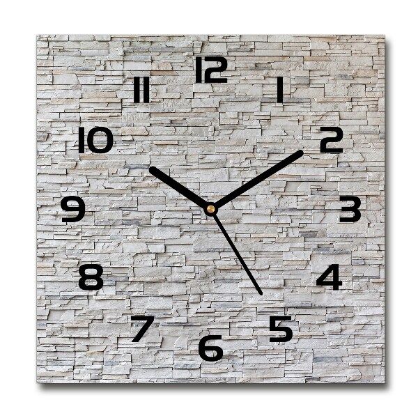 Square wall clock Stone wall