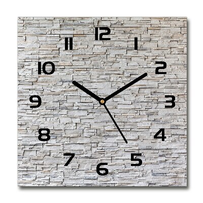 Square wall clock Stone wall