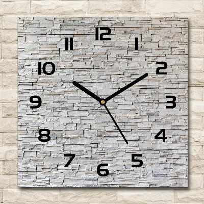 Square wall clock Stone wall