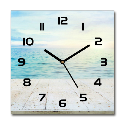 Square wall clock Sea