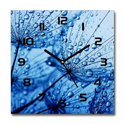 Square wall clock Dandelion seeds