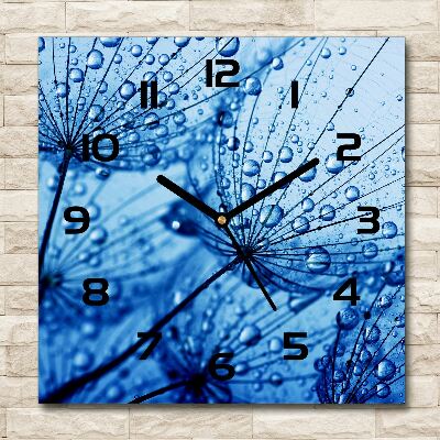 Square wall clock Dandelion seeds