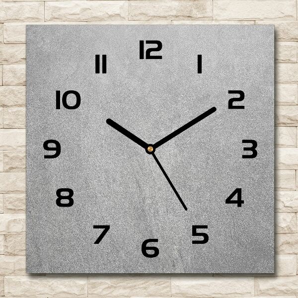 Square wall clock Gray wall