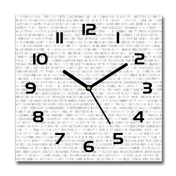 Square wall clock Binary code