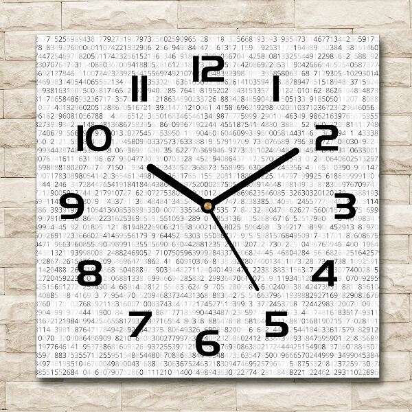 Square wall clock Binary code