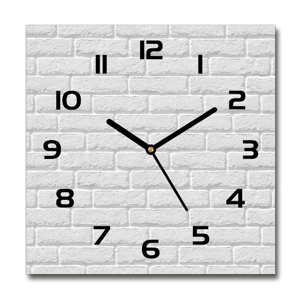 Square wall clock Brick wall