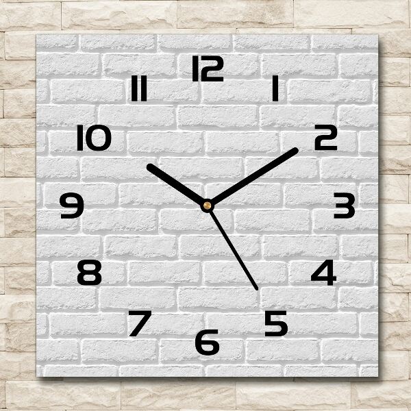 Square wall clock Brick wall